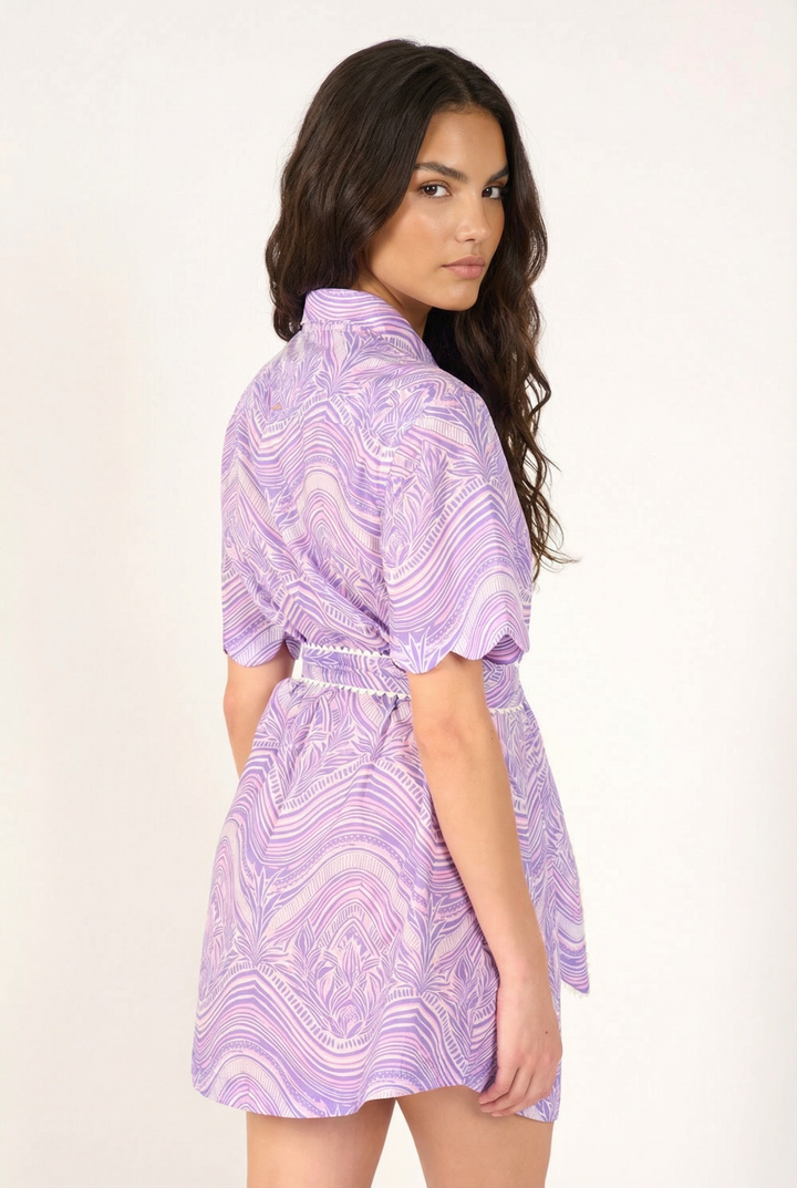 Lilac Moryana mini dress – Mini Dress Wes by Poupette St Barth, view 3