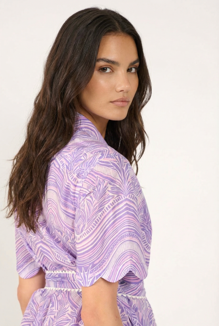 Lilac Moryana mini dress – Mini Dress Wes by Poupette St Barth, view 4