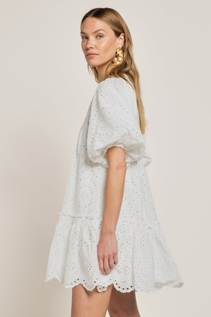 Natural White mini dress – Mini Dress Cruz by Poupette St Barth, view 4