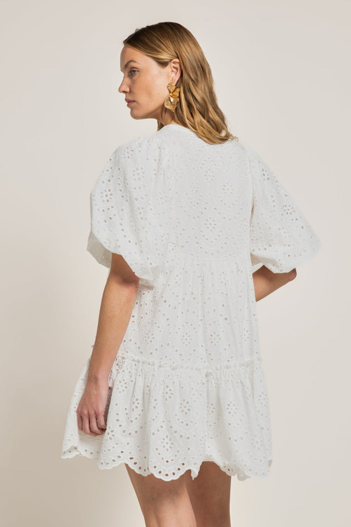 Natural White mini dress – Mini Dress Cruz by Poupette St Barth, view 5