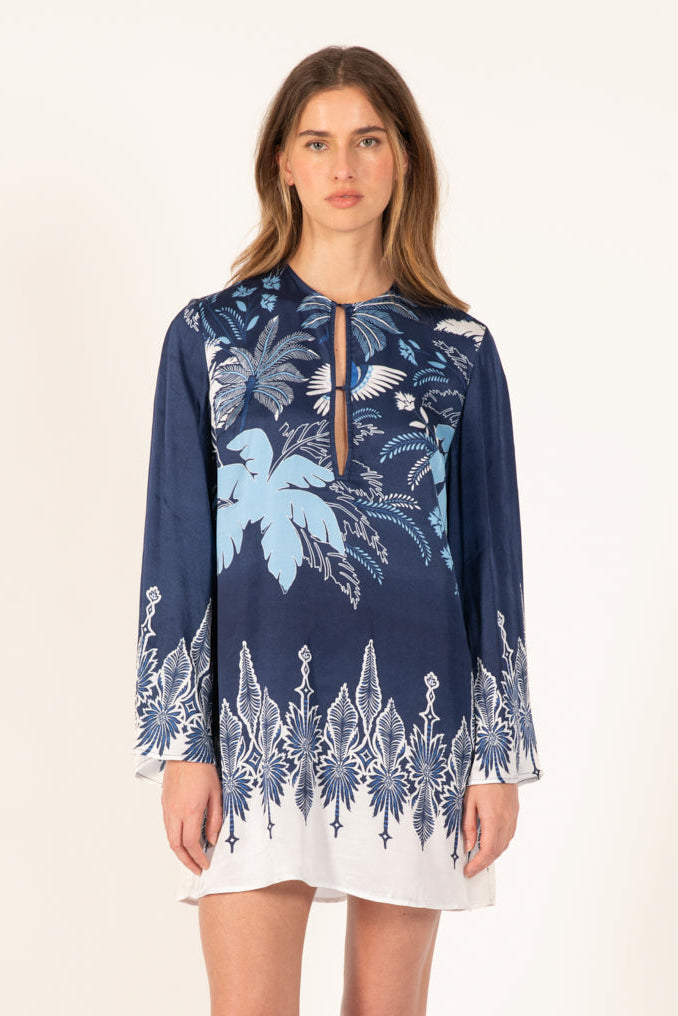Navy Canopy mini dress – Mini Dress Gia by Poupette St Barth, view 2