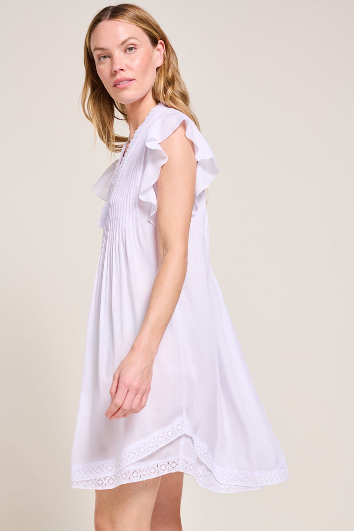 Optic White mini dress – Mini Dress Sasha by Poupette St Barth, view 3