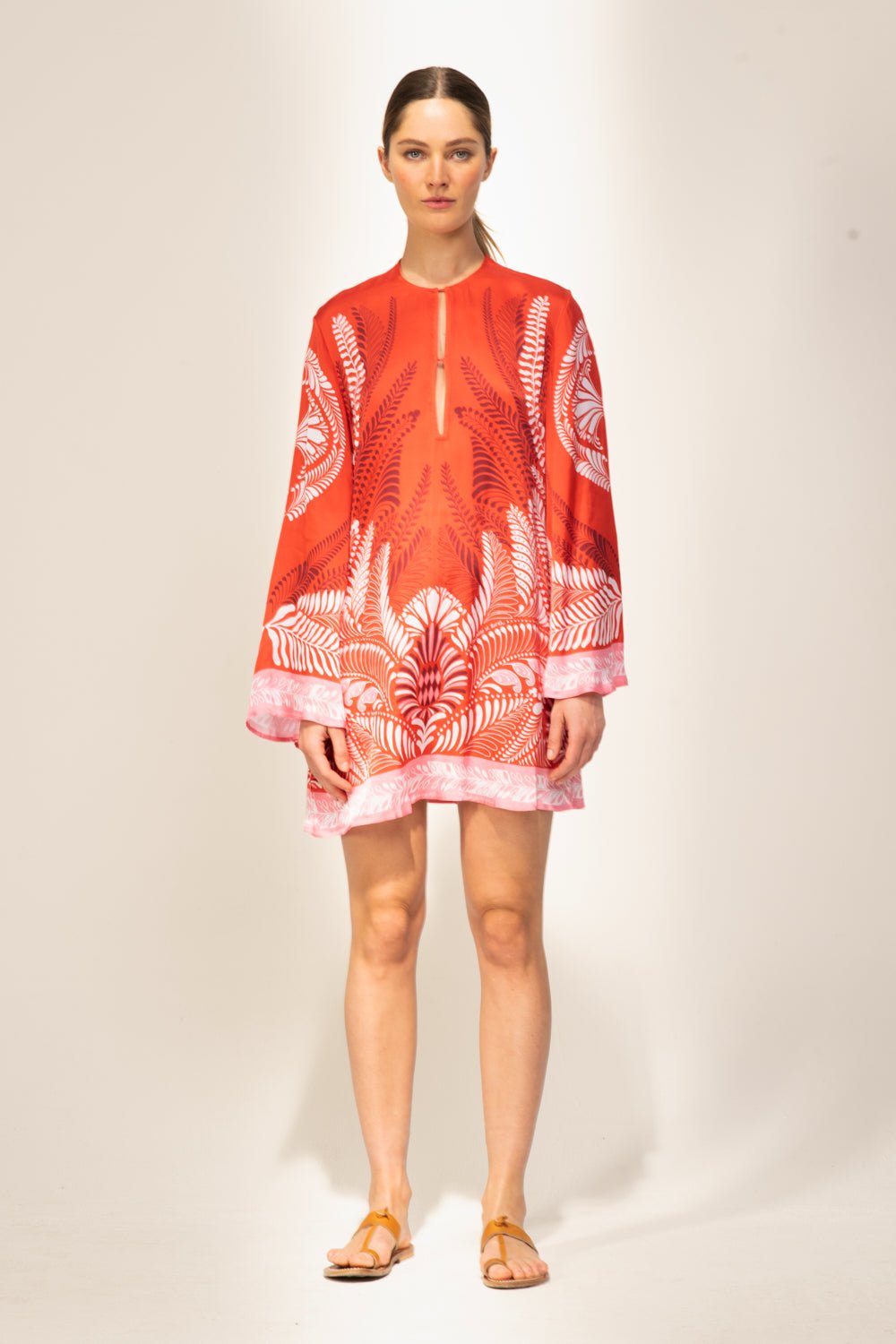 Orange Oolong mini dress – Mini Dress Gia by Poupette St Barth, view 4