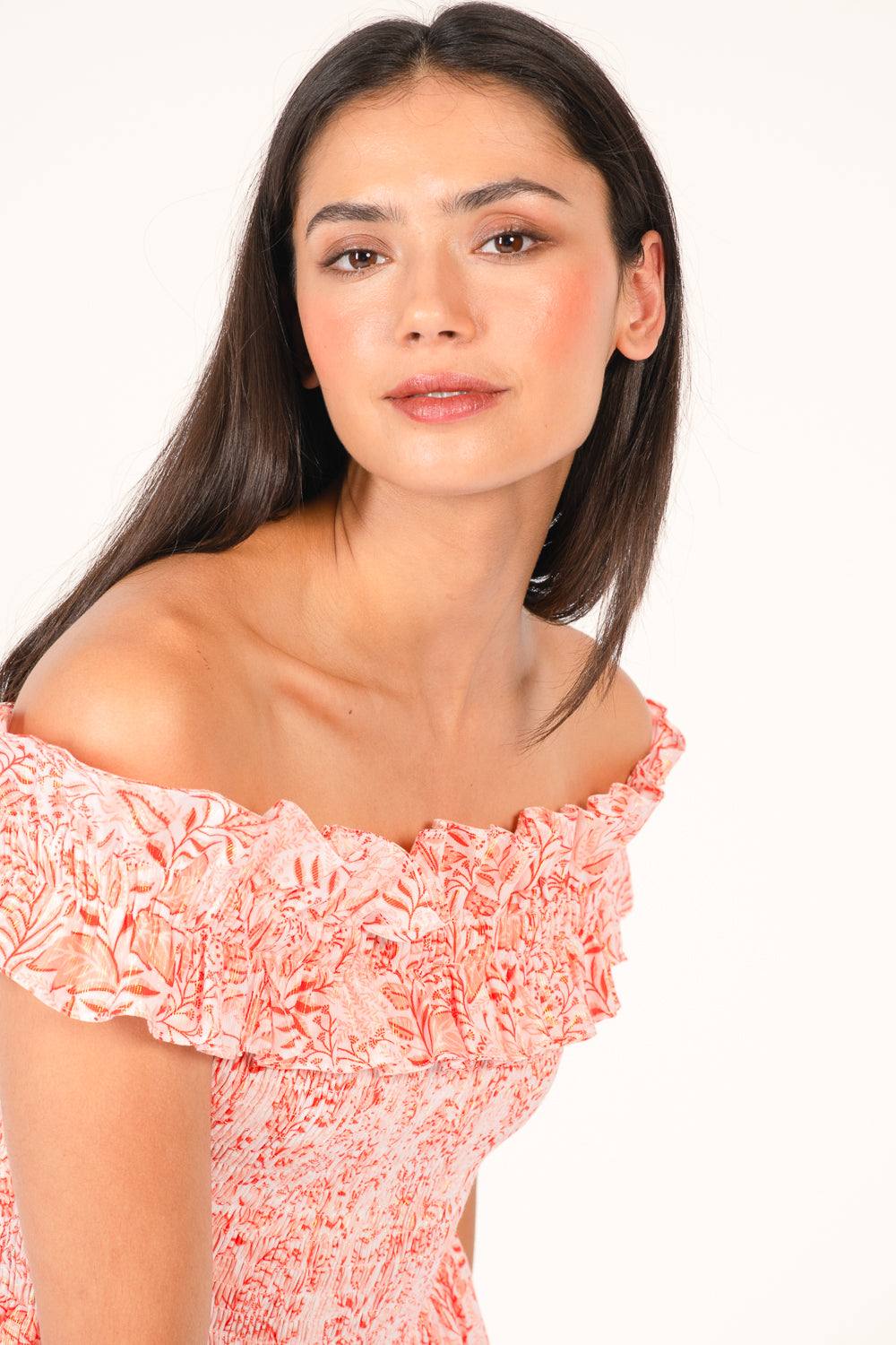 Orange Palmarosa mini dress – Mini Dress Amber by Poupette St Barth, view 2