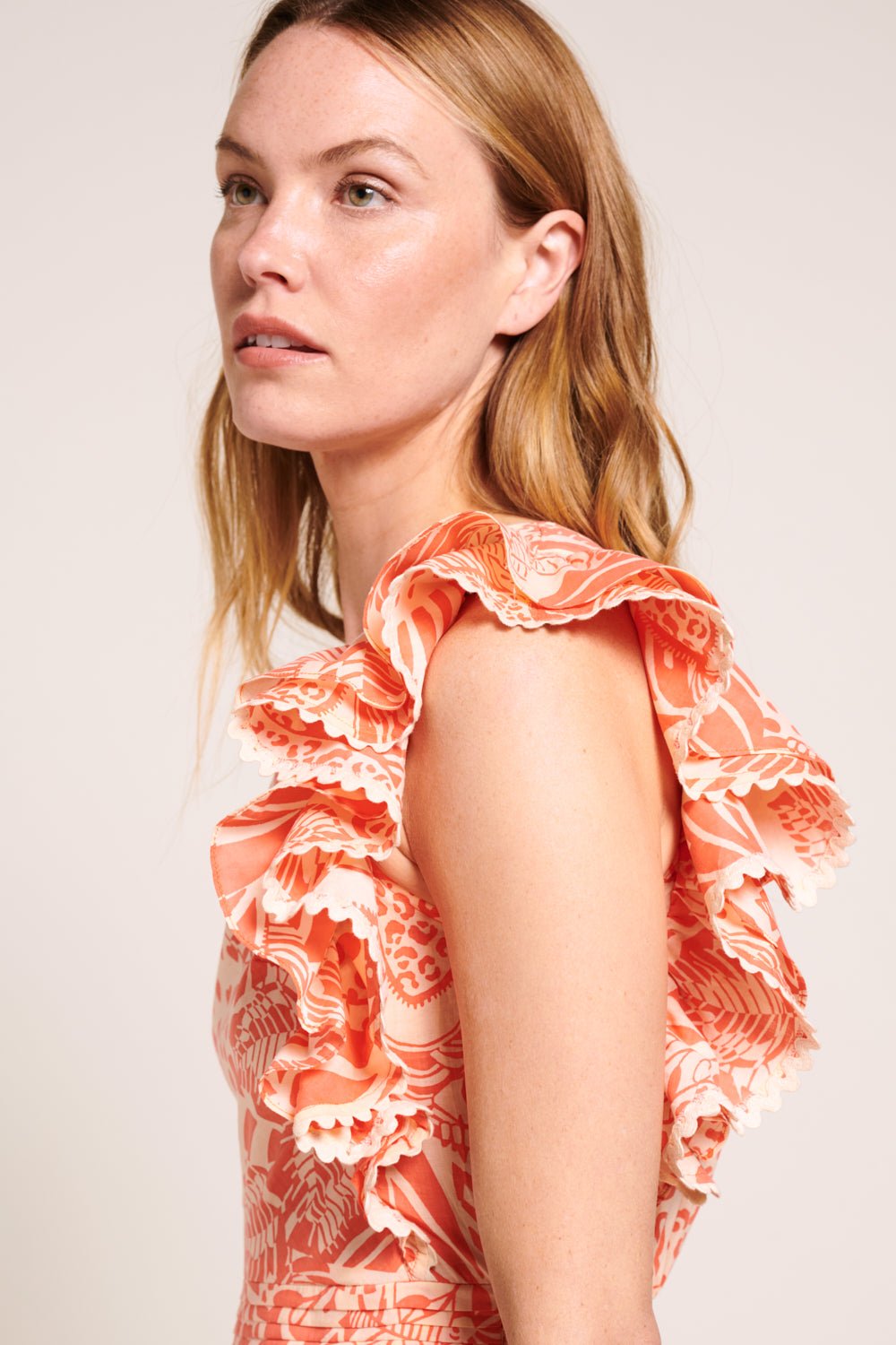 Orange Toucan mini dress – Mini Dress Corinne by Poupette St Barth, view 3