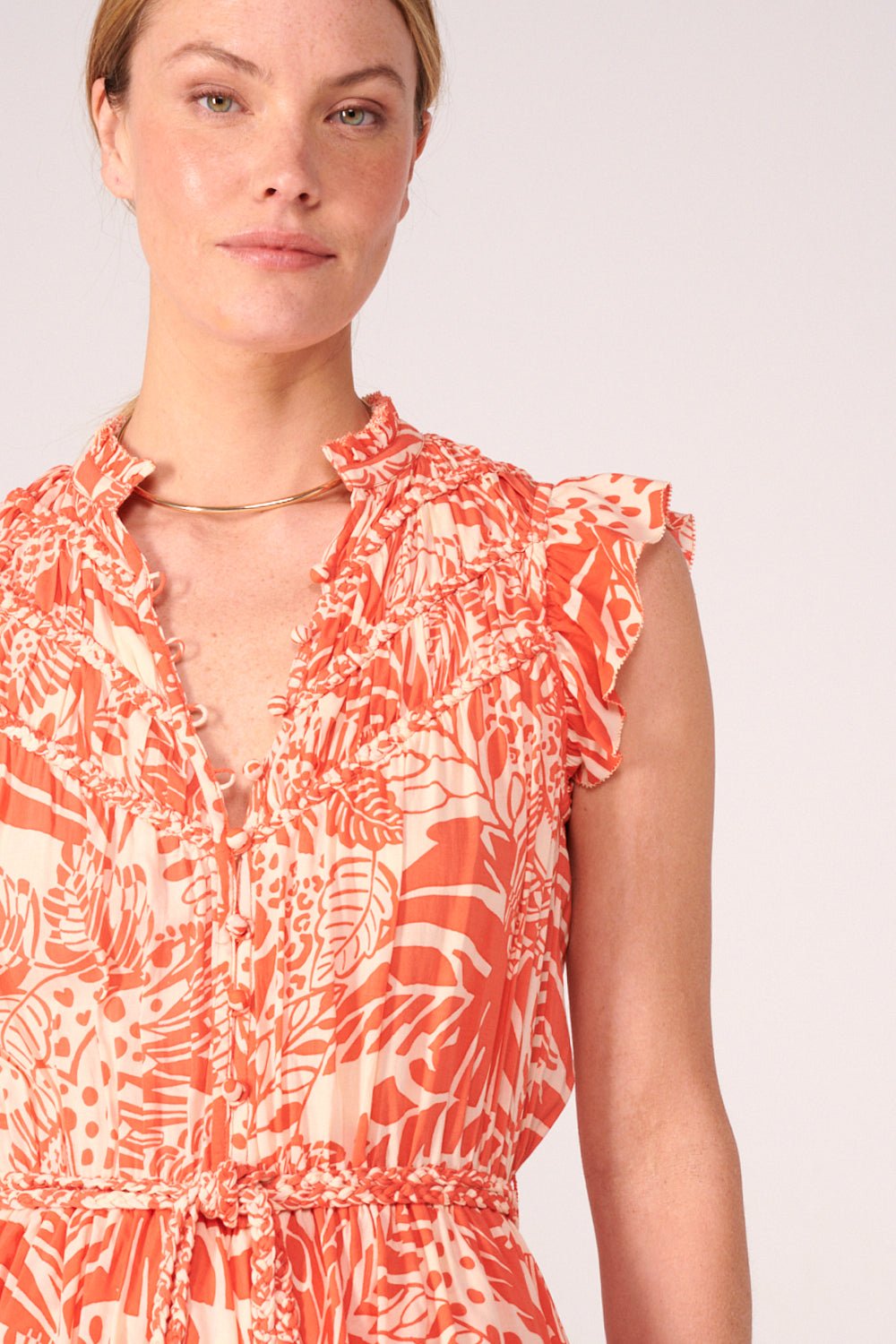 Orange Toucan mini dress – Mini Dress Callie by Poupette St Barth, view 2