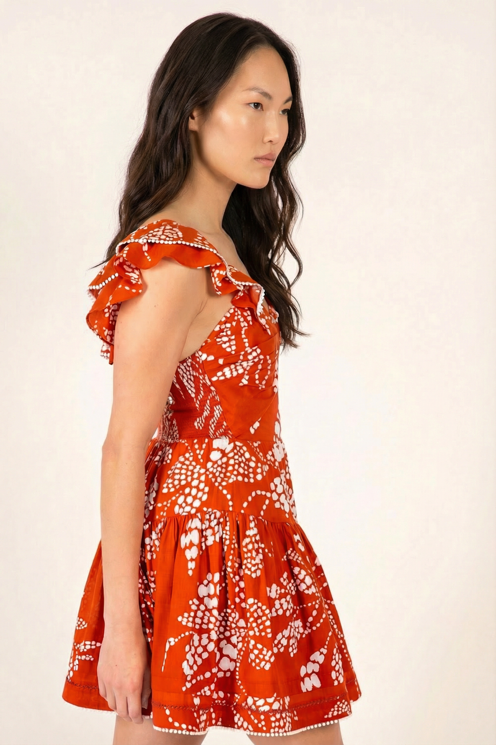Paprika Austral mini dress – Mini Dress Niki by Poupette St Barth, front view
