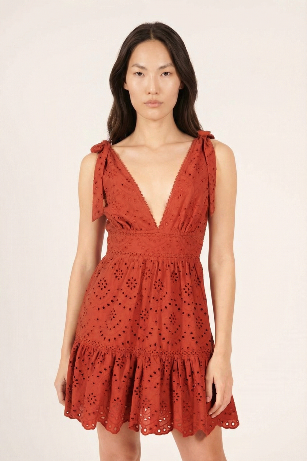 Paprika mini dress – Mini Dress Cara by Poupette St Barth, front view