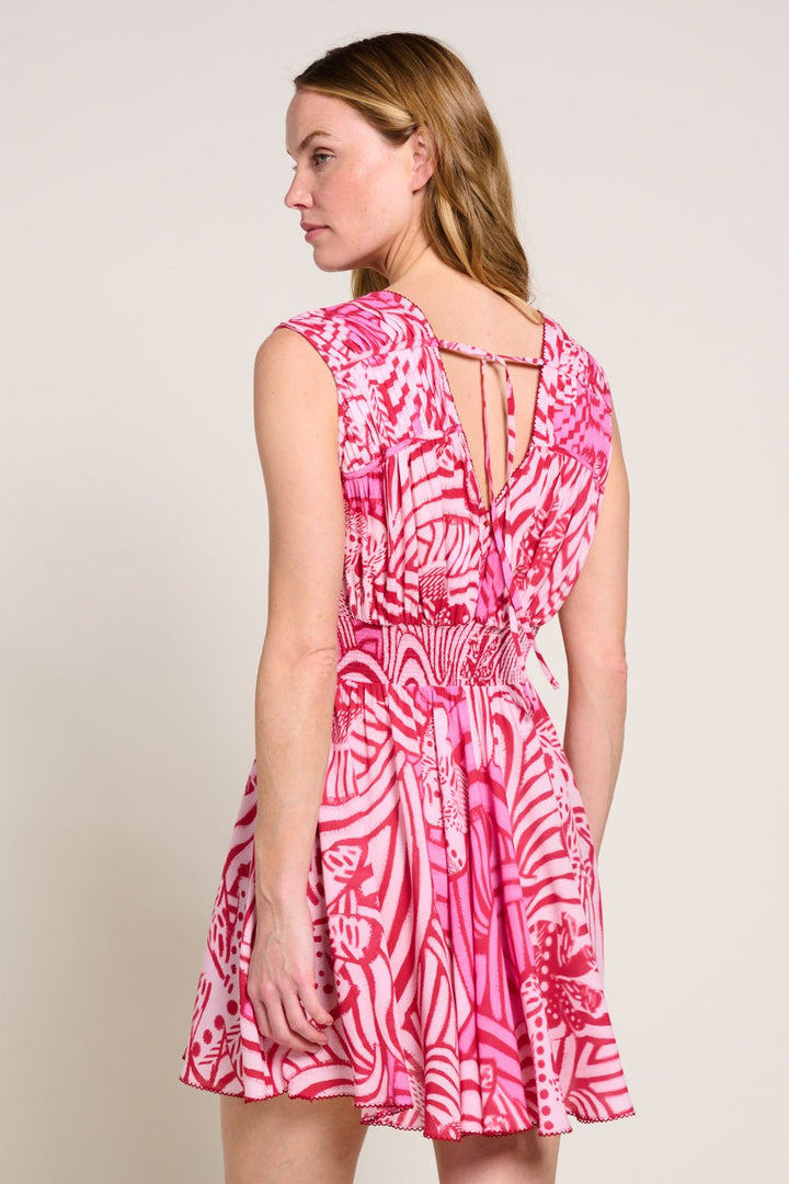 Pink Japonism mini dress – Mini Dress Ciao by Poupette St Barth, view 4