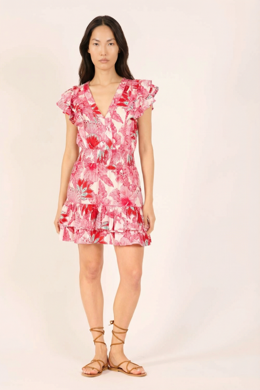 Pink Padang mini dress – Mini Dress Camila by Poupette St Barth, view 2