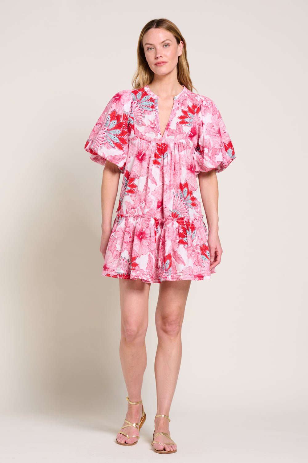 Pink Padang mini dress – Mini Dress Cruz by Poupette St Barth, view 3