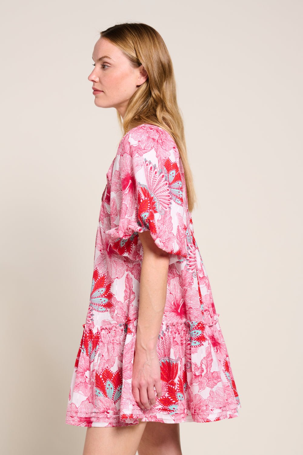 Pink Padang mini dress – Mini Dress Cruz by Poupette St Barth, view 4
