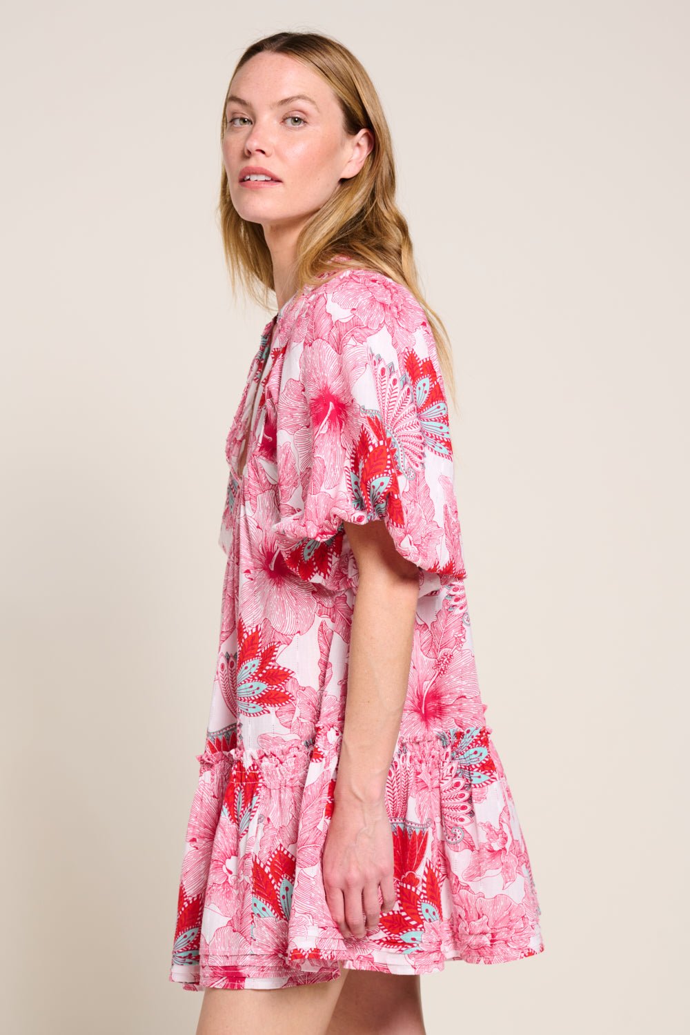 Pink Padang mini dress – Mini Dress Cruz by Poupette St Barth, view 5