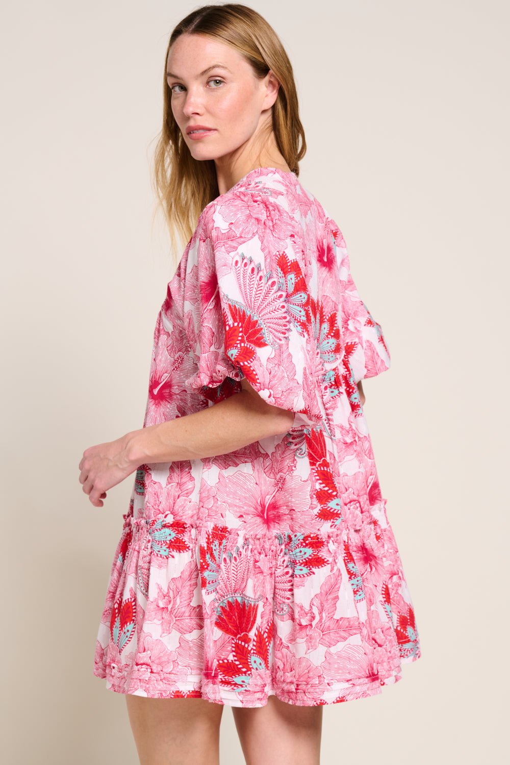 Pink Padang mini dress – Mini Dress Cruz by Poupette St Barth, view 6