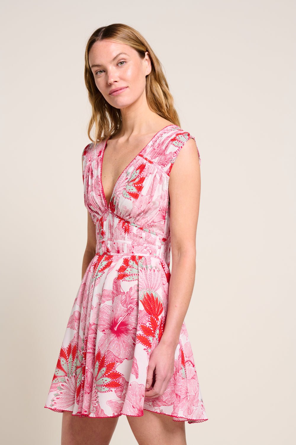 Pink Padang mini dress – Mini Dress Ciao by Poupette St Barth, view 4