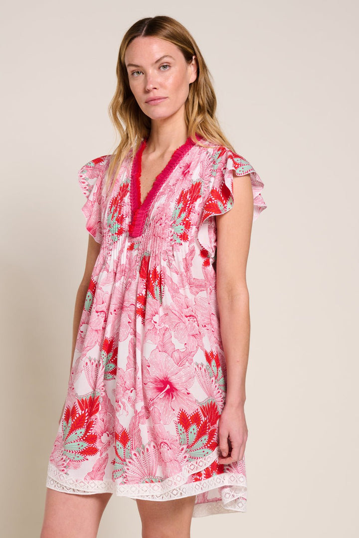 Pink Padang mini dress – Mini Dress Sasha by Poupette St Barth, view 3