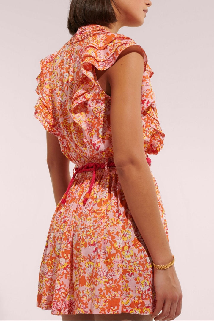 Pink Sweet Bell mini dress – Mini Dress Bice by Poupette St Barth, fabric detail