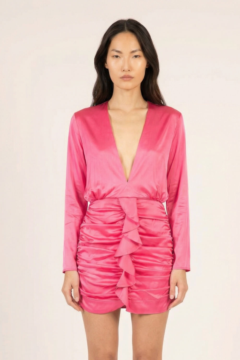 Raspberry Sorbet mini dress – Mini Dress Joy by Poupette St Barth, front view