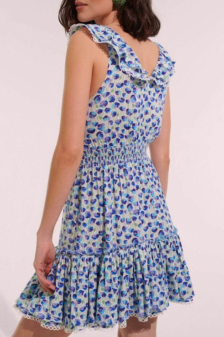 White Blue Alamy mini dress – Mini Dress Bruna by Poupette St Barth, view 2