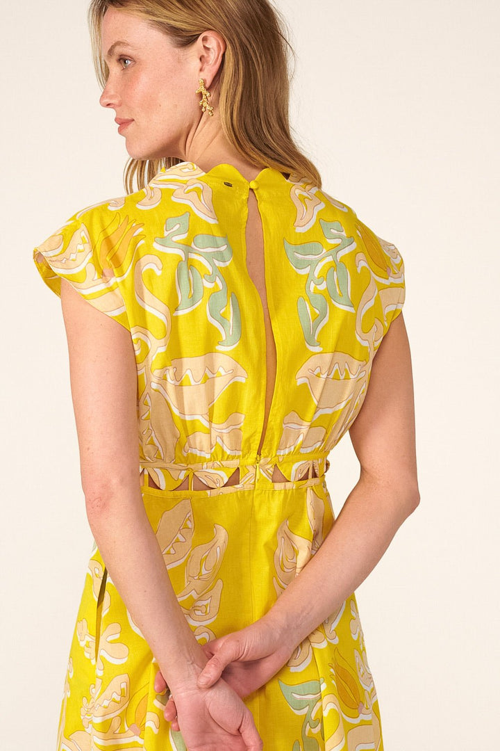 Yellow Ritual mini dress – Mini Dress Hazel by Poupette St Barth, view 7