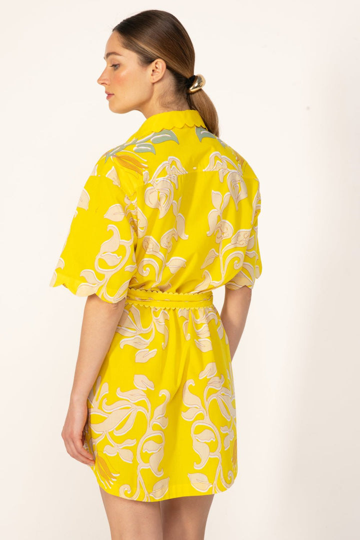 Yellow Ritual mini dress – Mini Dress Wes by Poupette St Barth, view 6