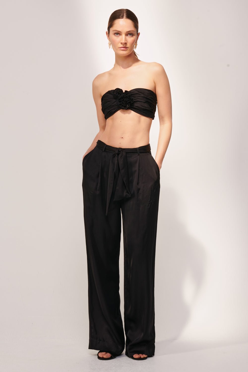 Black pants – Pant Aroa by Poupette St Barth, view 2