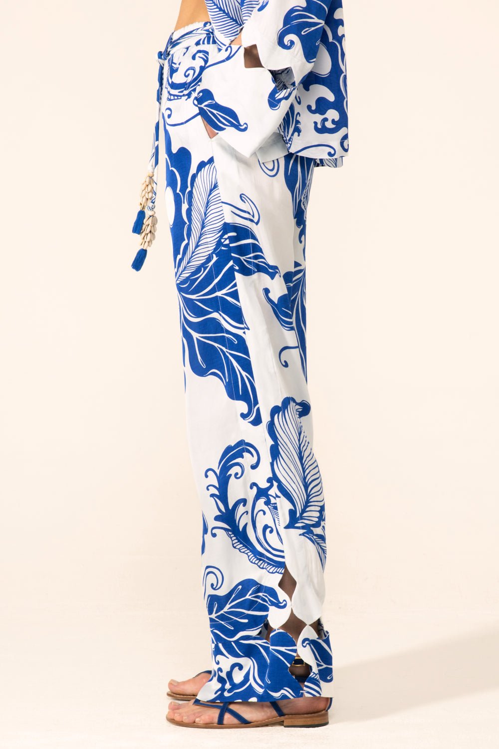 Blue Reef Wave pants – Pant Patti by Poupette St Barth, view 2