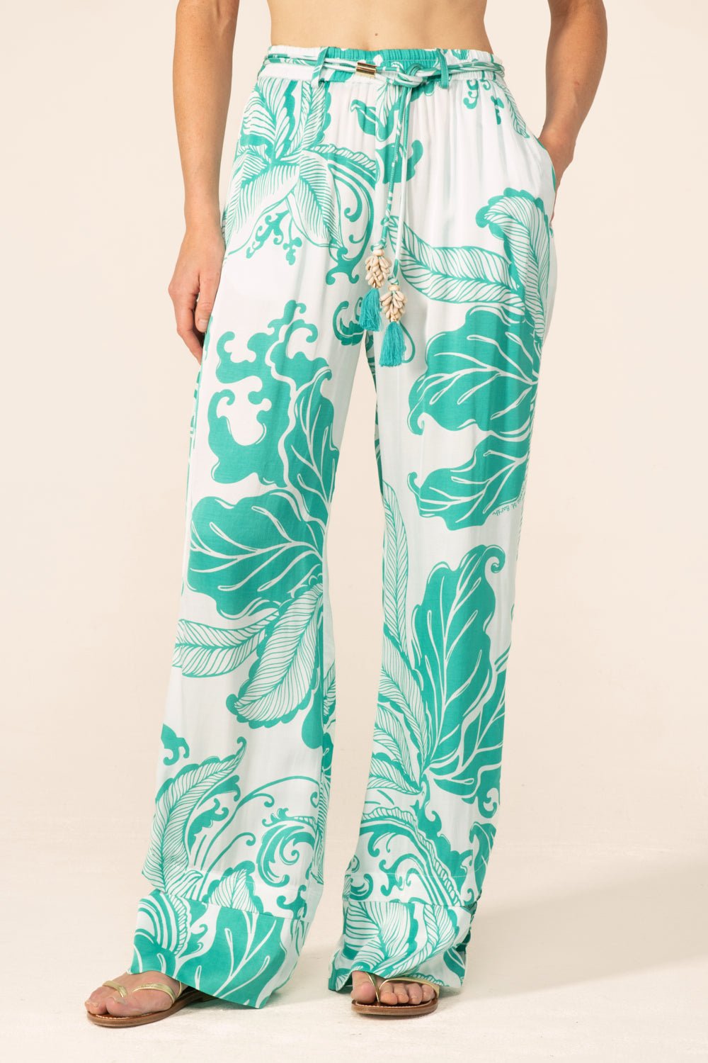 Green Reef Wave pants – Pant Patti by Poupette St Barth, view 3