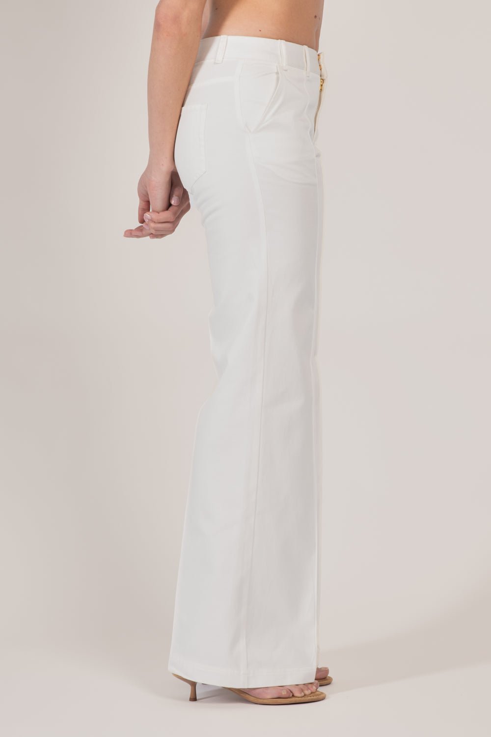 Natural White Provence pants – Pant Kaoli by Poupette St Barth, view 5