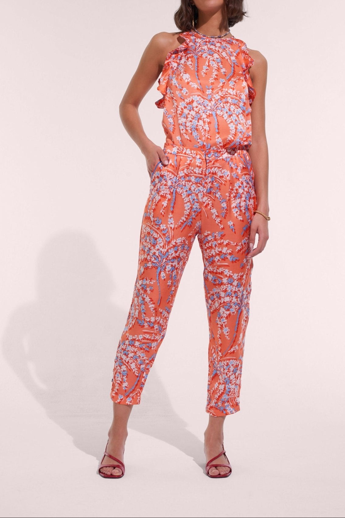 Pant Bel - Orange Palmery | Poupette St Barth