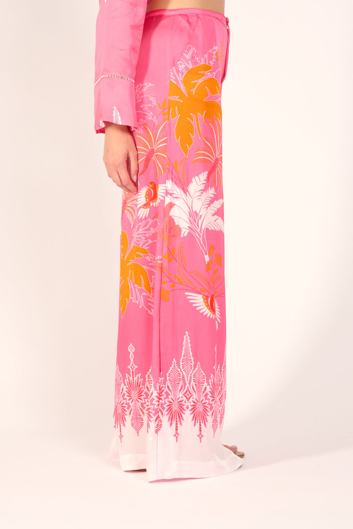 Pink Canopy pants – Pant Clea by Poupette St Barth, view 3