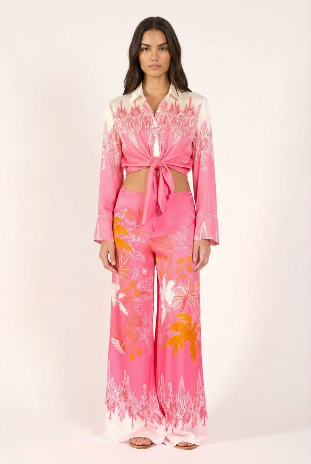Pink Canopy pants – Pant Clea by Poupette St Barth, front view