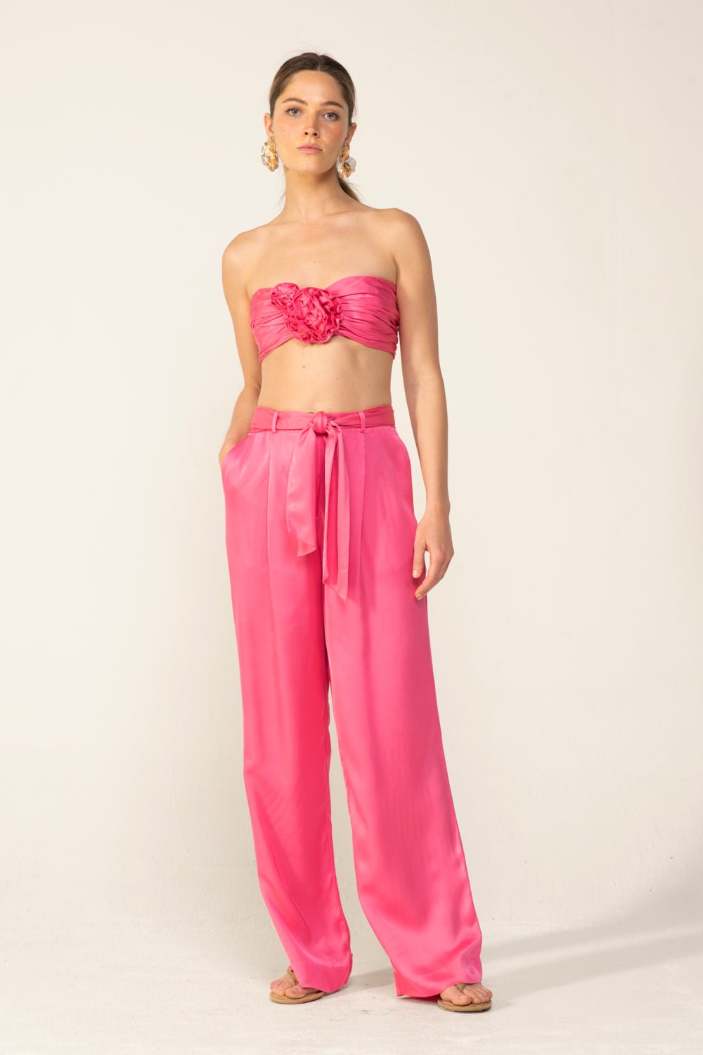 Raspberry Sorbet pants – Pant Aroa by Poupette St Barth, view 2