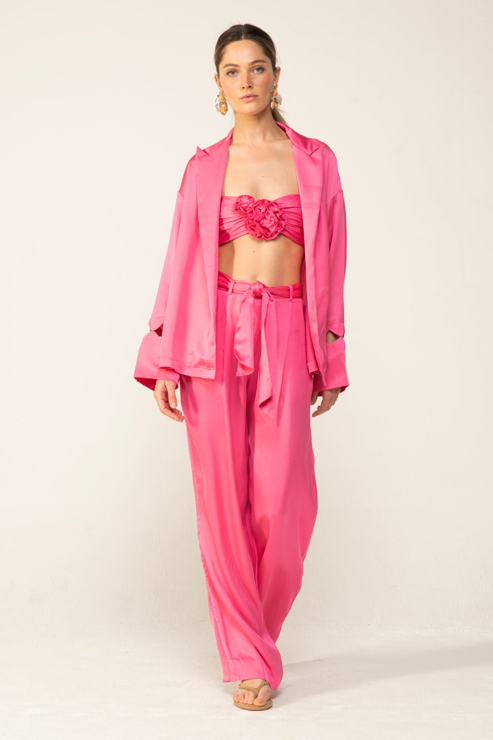 Raspberry Sorbet pants – Pant Aroa by Poupette St Barth, view 3