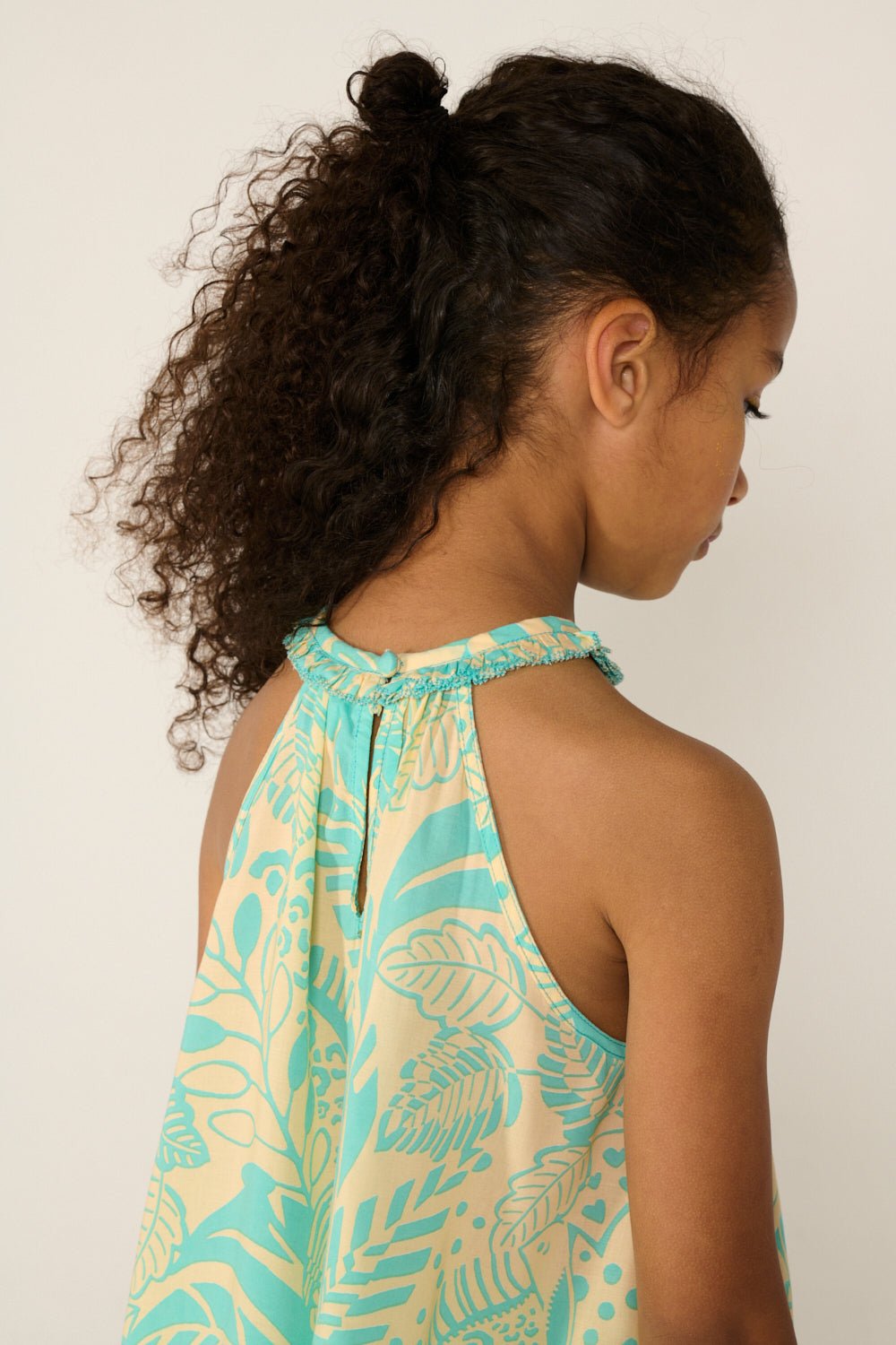 Girls' Aqua Toucan top – Top Cleo by Poupette St Barth, view 4