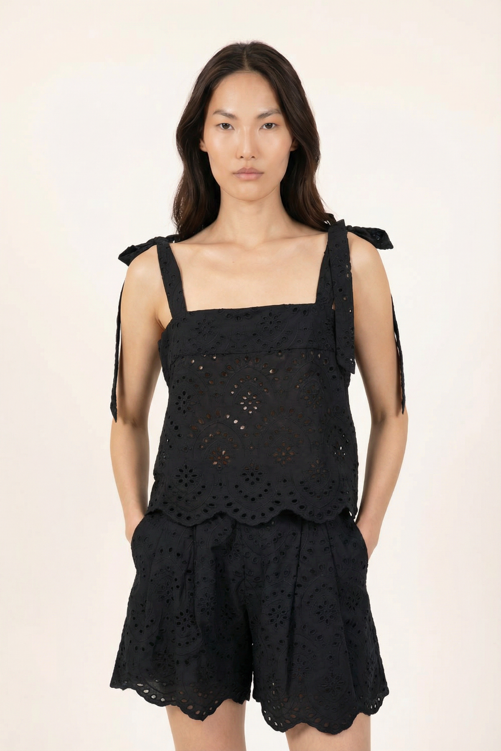 Black top – Top Noa by Poupette St Barth, view 2