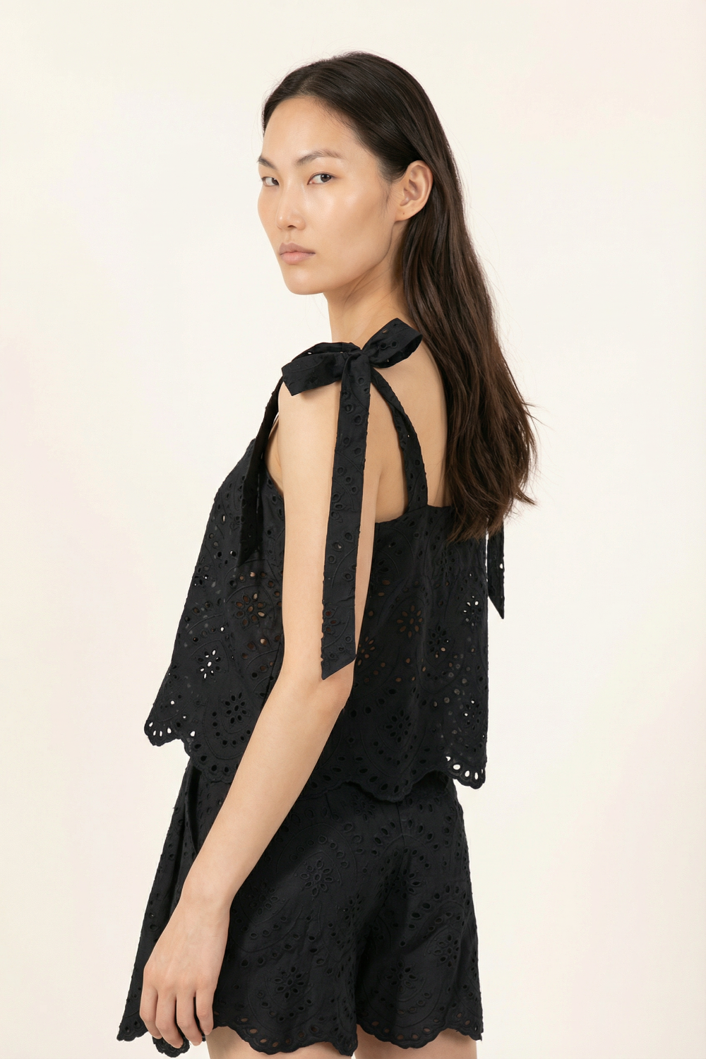 Black top – Top Noa by Poupette St Barth, view 3