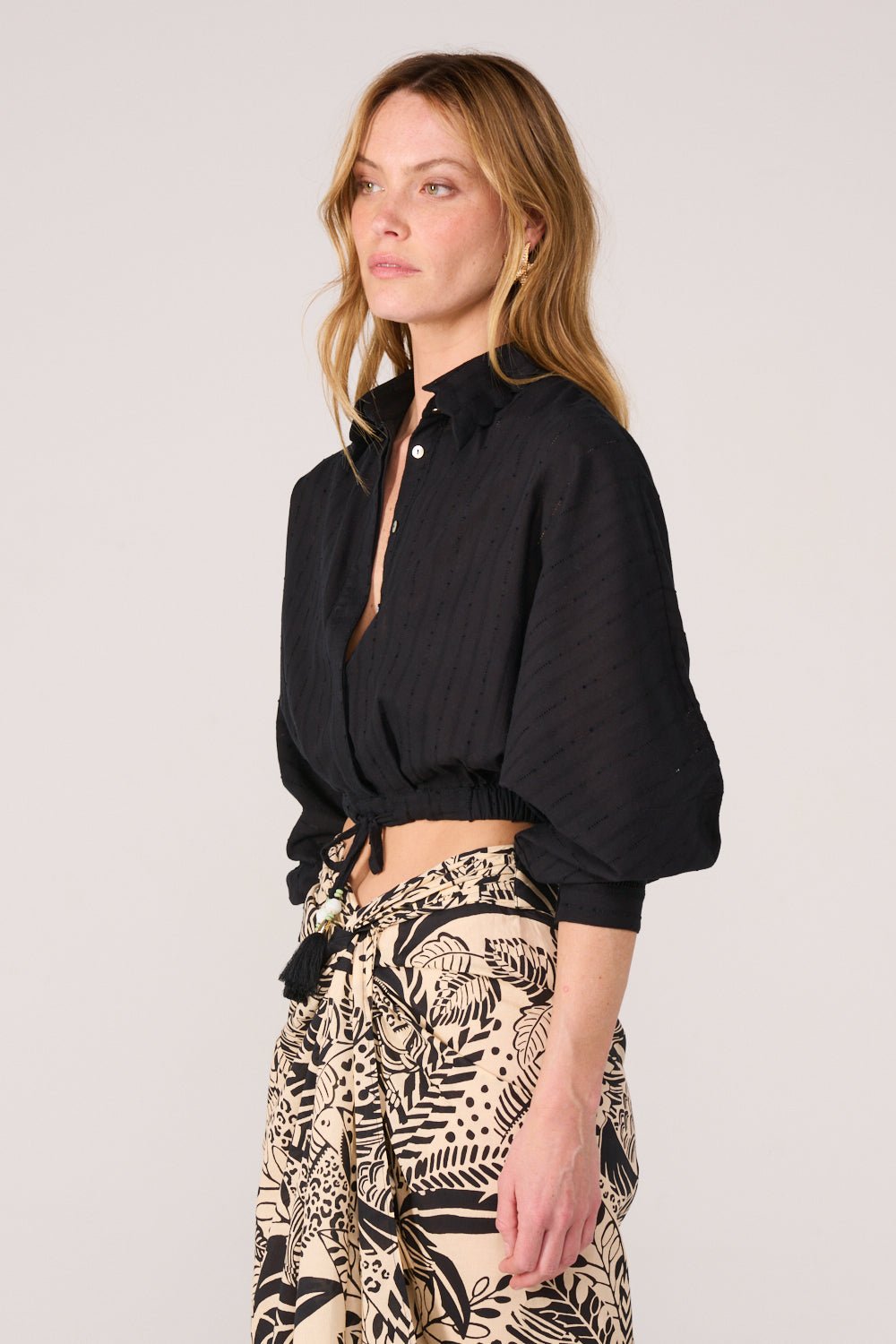 Black shirt – Shirt Alma by Poupette St Barth, view 4