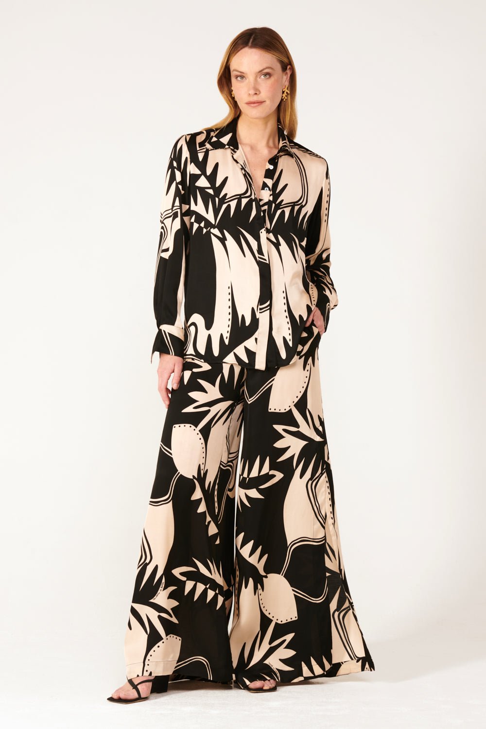 Black Oasis shirt – Shirt Eileen by Poupette St Barth, view 3