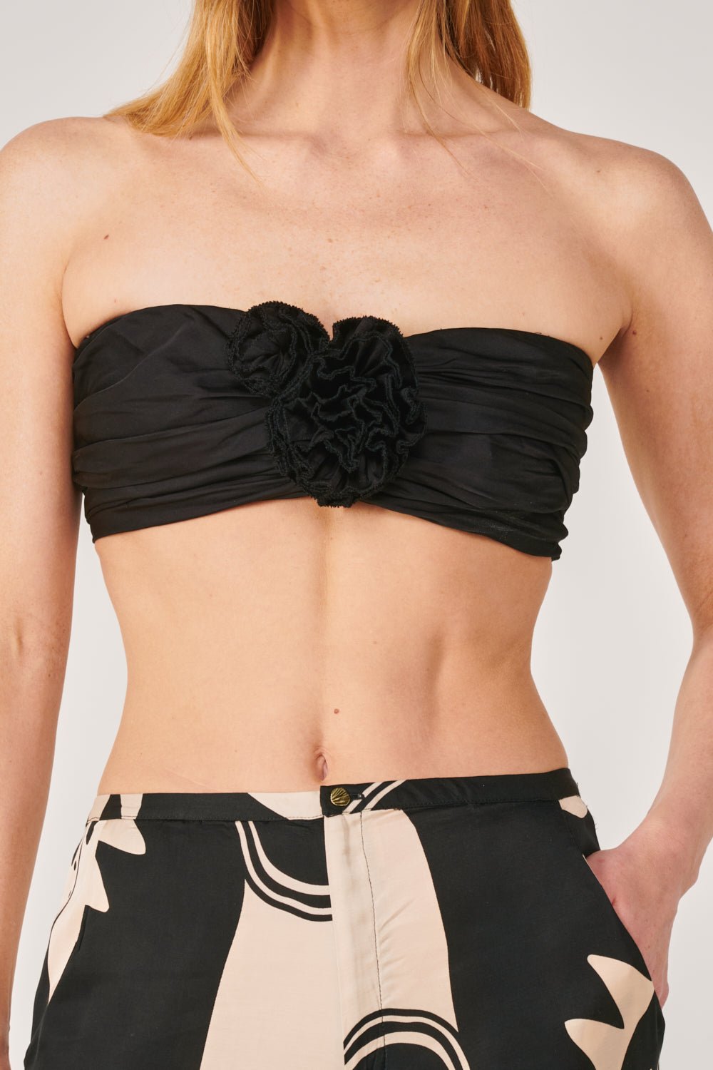 Black top – Top Amelia by Poupette St Barth, view 3