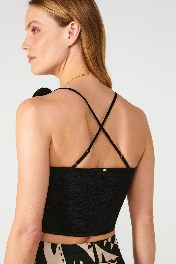 Black top – Top Palmire by Poupette St Barth, view 4