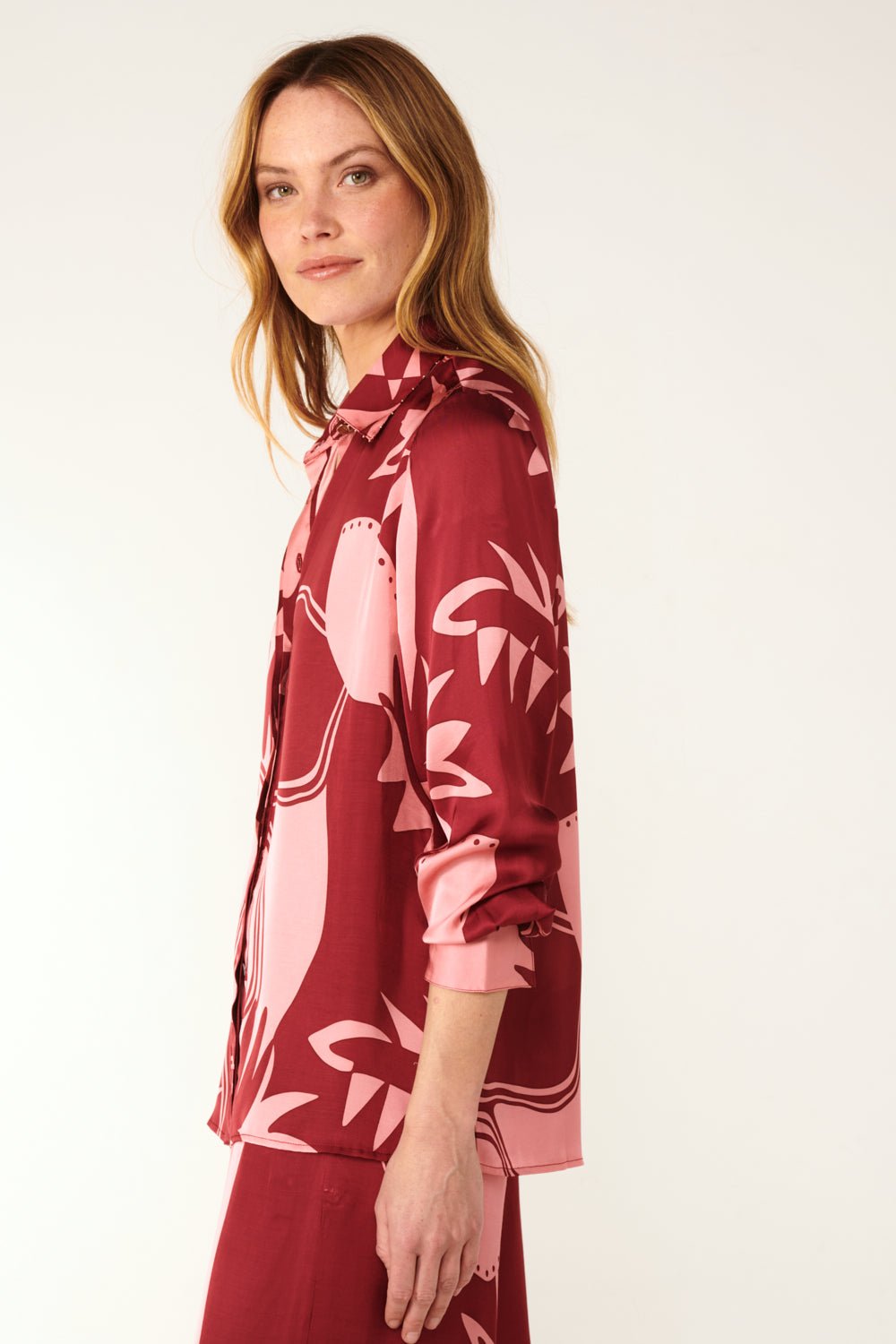 Bordo Oasis shirt – Shirt Eileen by Poupette St Barth, view 3
