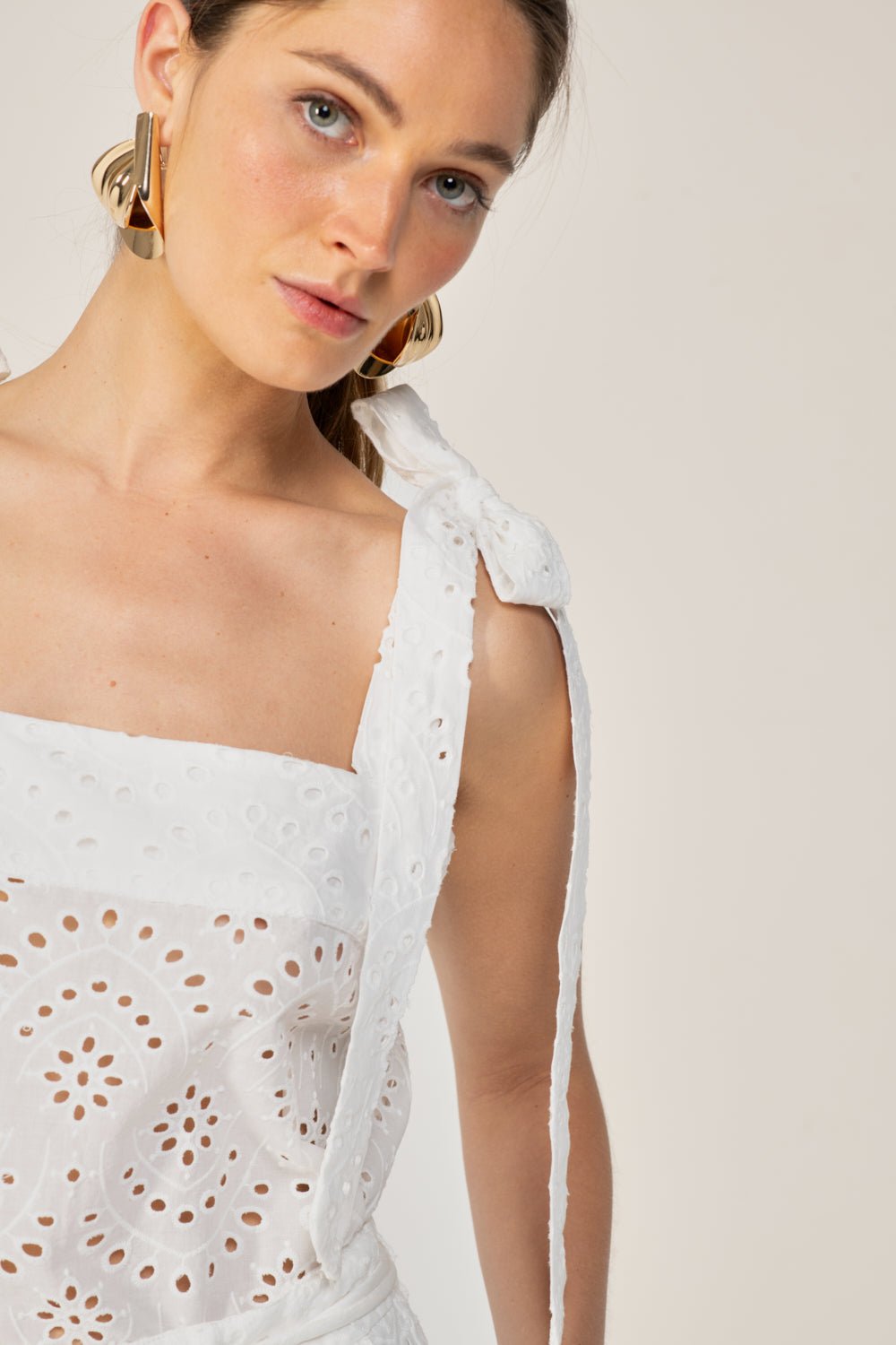 Natural White top – Top Noa by Poupette St Barth, view 3