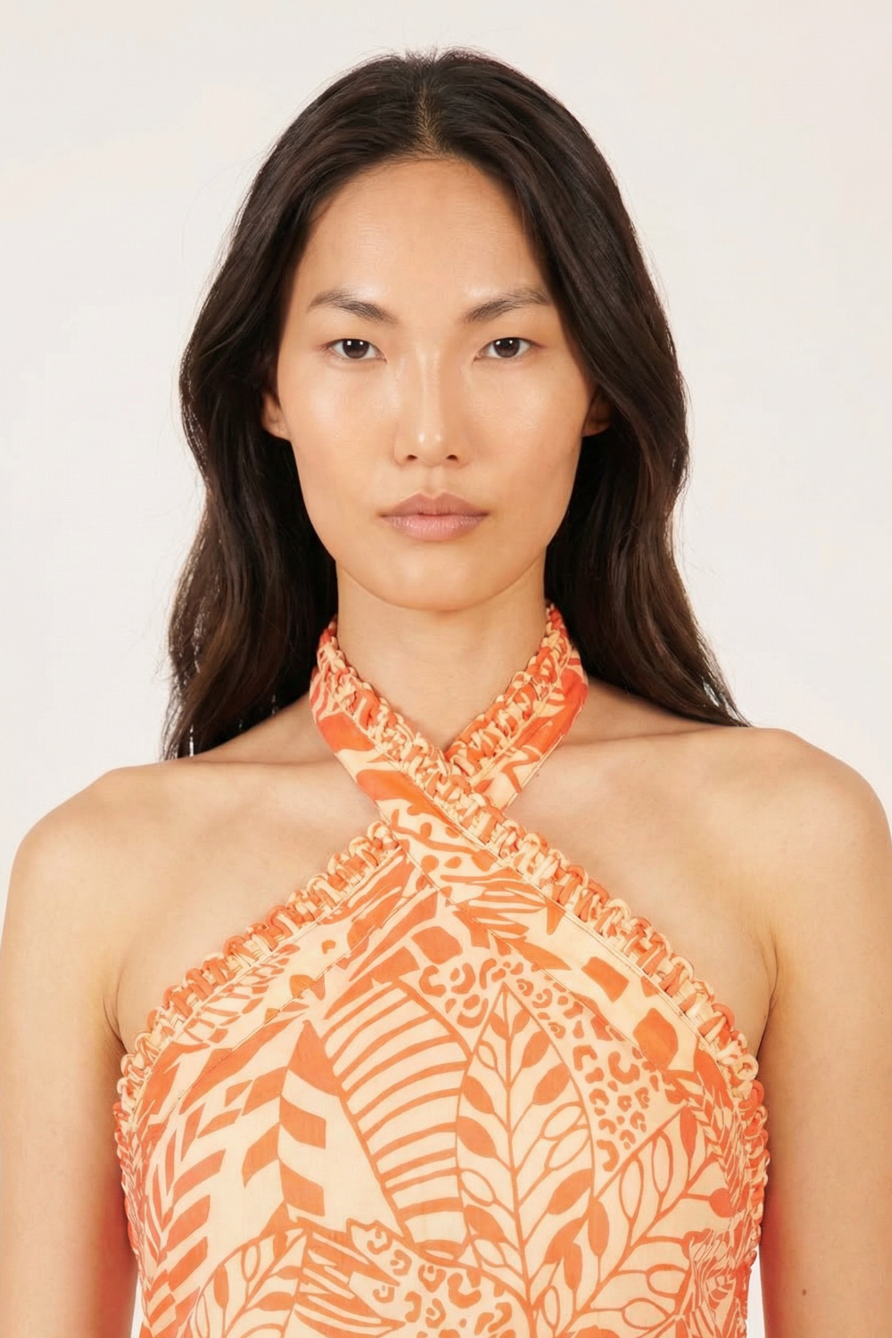 Orange Toucan top – Top Suma by Poupette St Barth, view 3