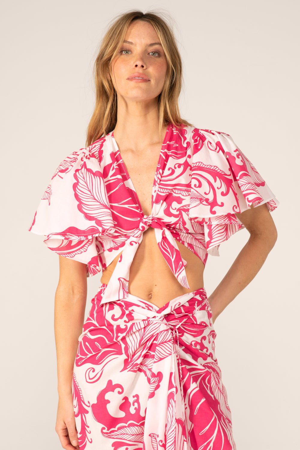 Pink Reef Wave top – Top Rose by Poupette St Barth, view 2