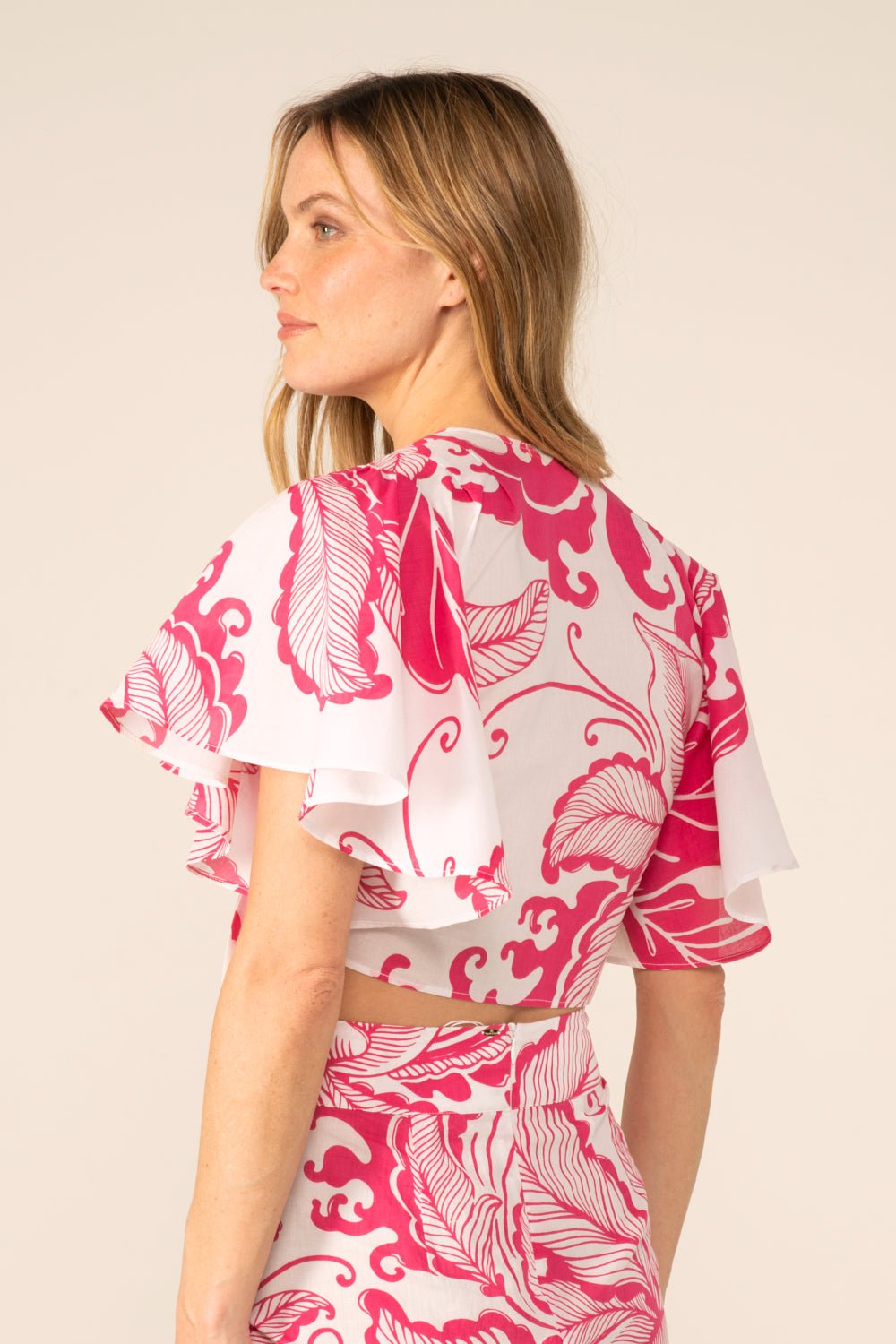 Pink Reef Wave top – Top Rose by Poupette St Barth, view 4