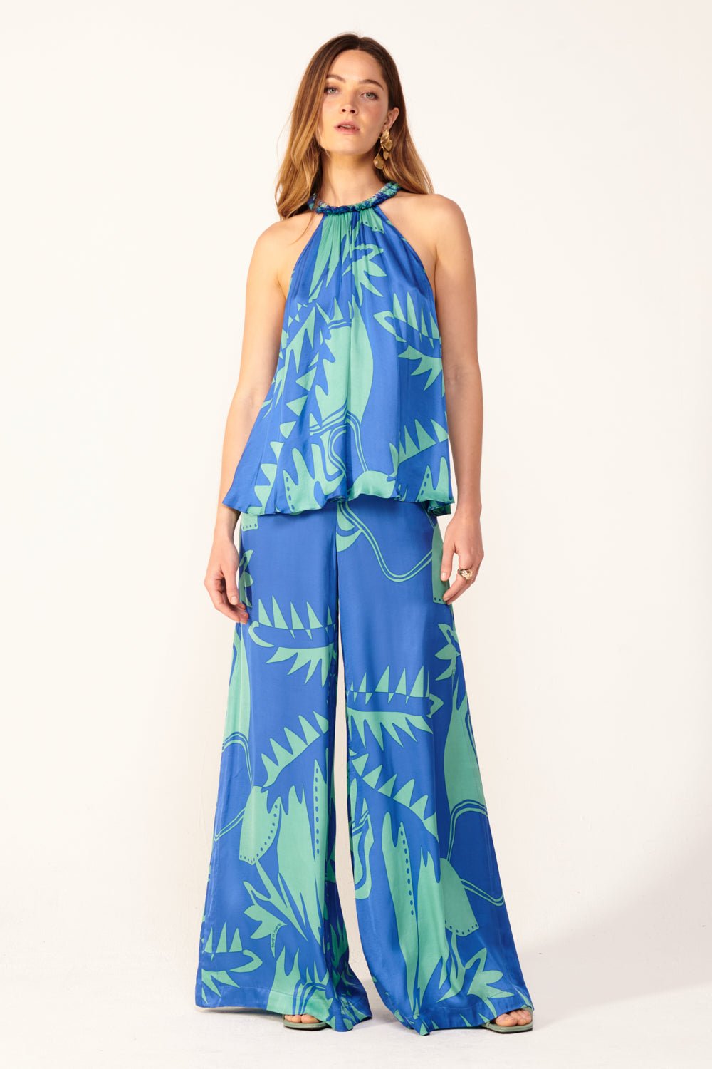 Blue Oasis top – Top Cleo by Poupette St Barth, view 2