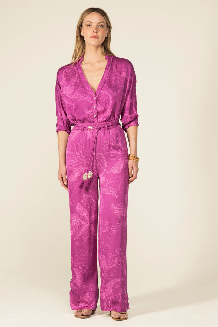 Purple Reef Azia shirt by Poupette St Barth, featuring a stylish top with a vibrant purple color and relaxed fit.