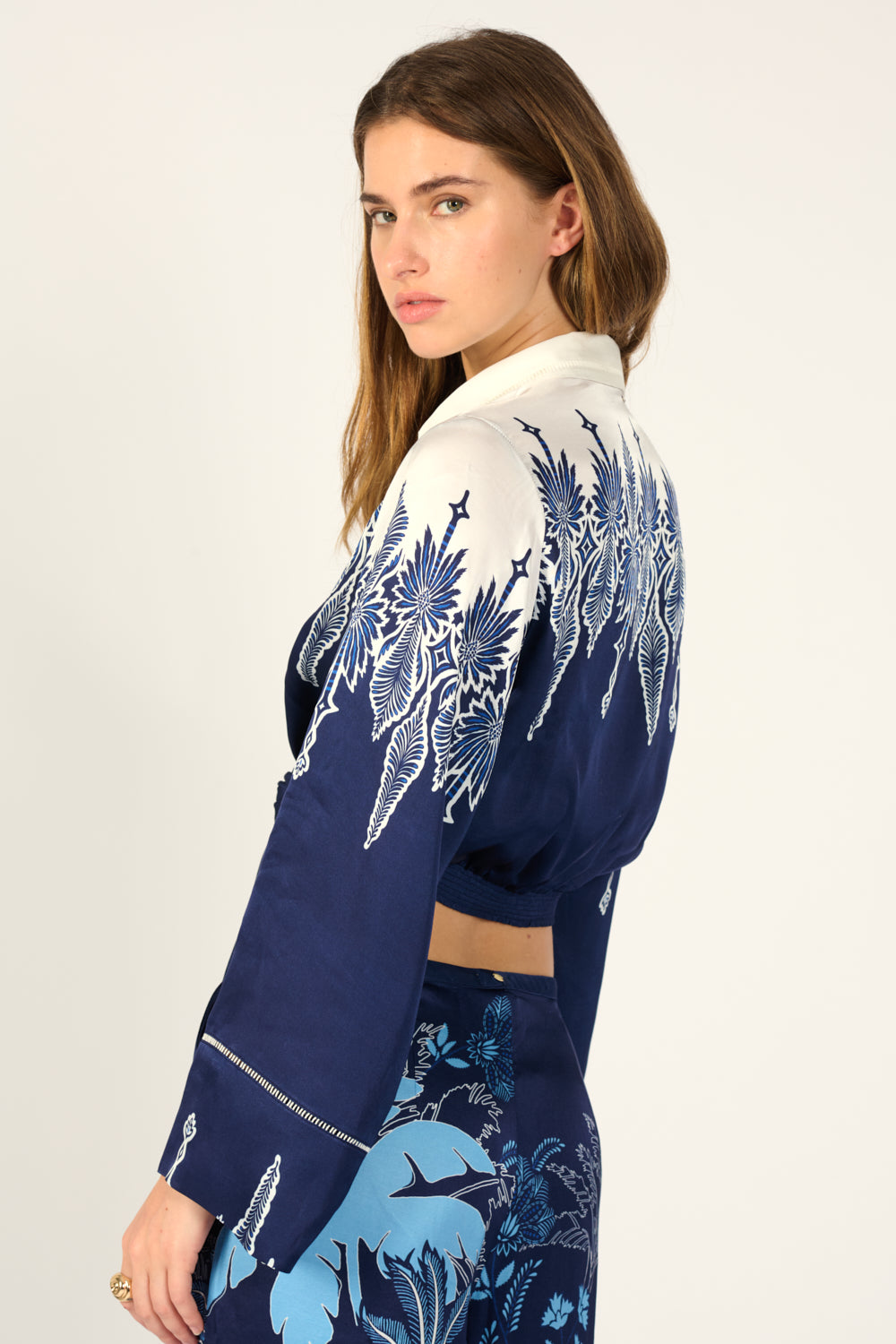 Navy Canopy shirt – Shirt Sidonie by Poupette St Barth, view 4