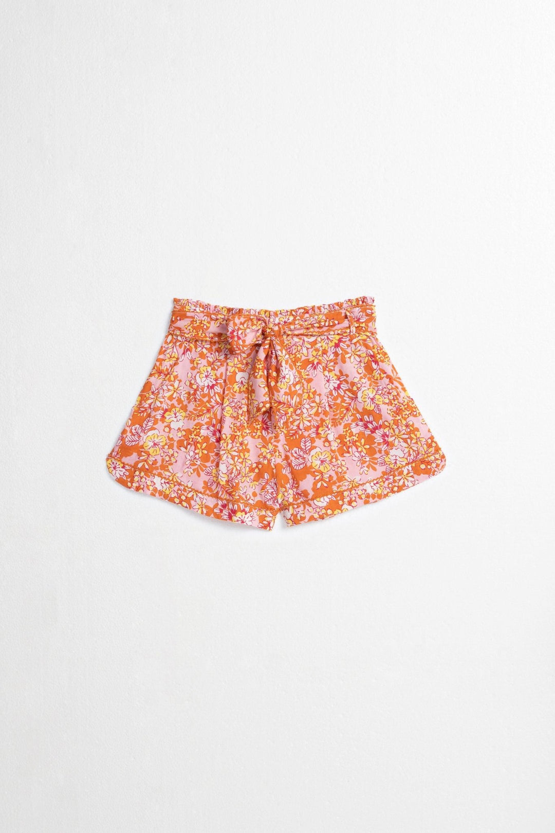 Girls' Pink Sweet Bell shorts – Short Rachel by Poupette St Barth, front view